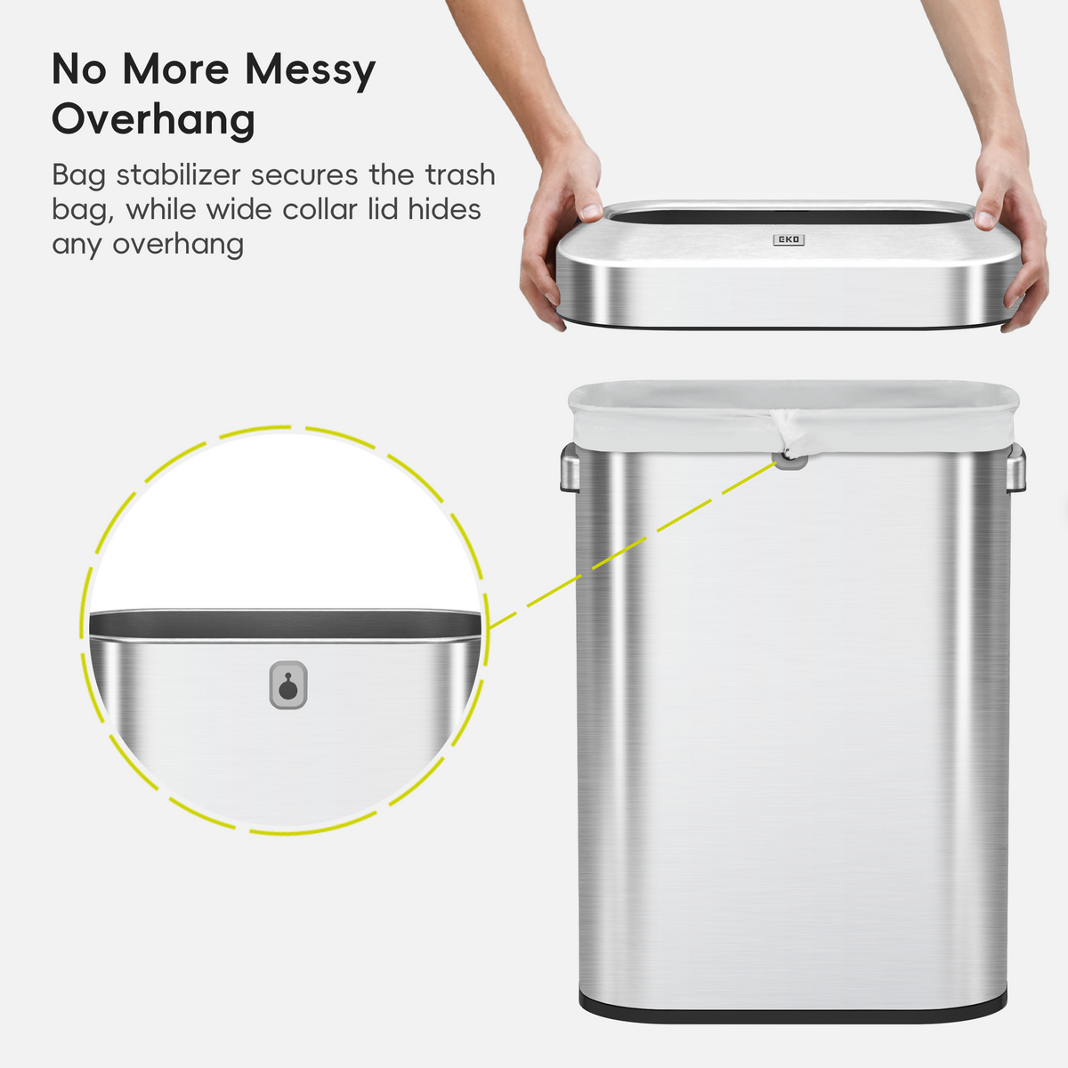Urban Slim Open Top Trash Can