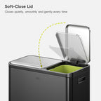 EcoCasa Dual Compartment Step Recycling Can, 30+20 L