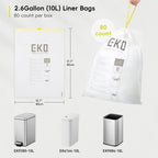EKO Code B - 2.6 Gallon Easy-Dispense Roll Trash Bag - 80 Count (7-10L) – Perfect Fit for EK9380-10L, EK6164-10L, EK9084-10L