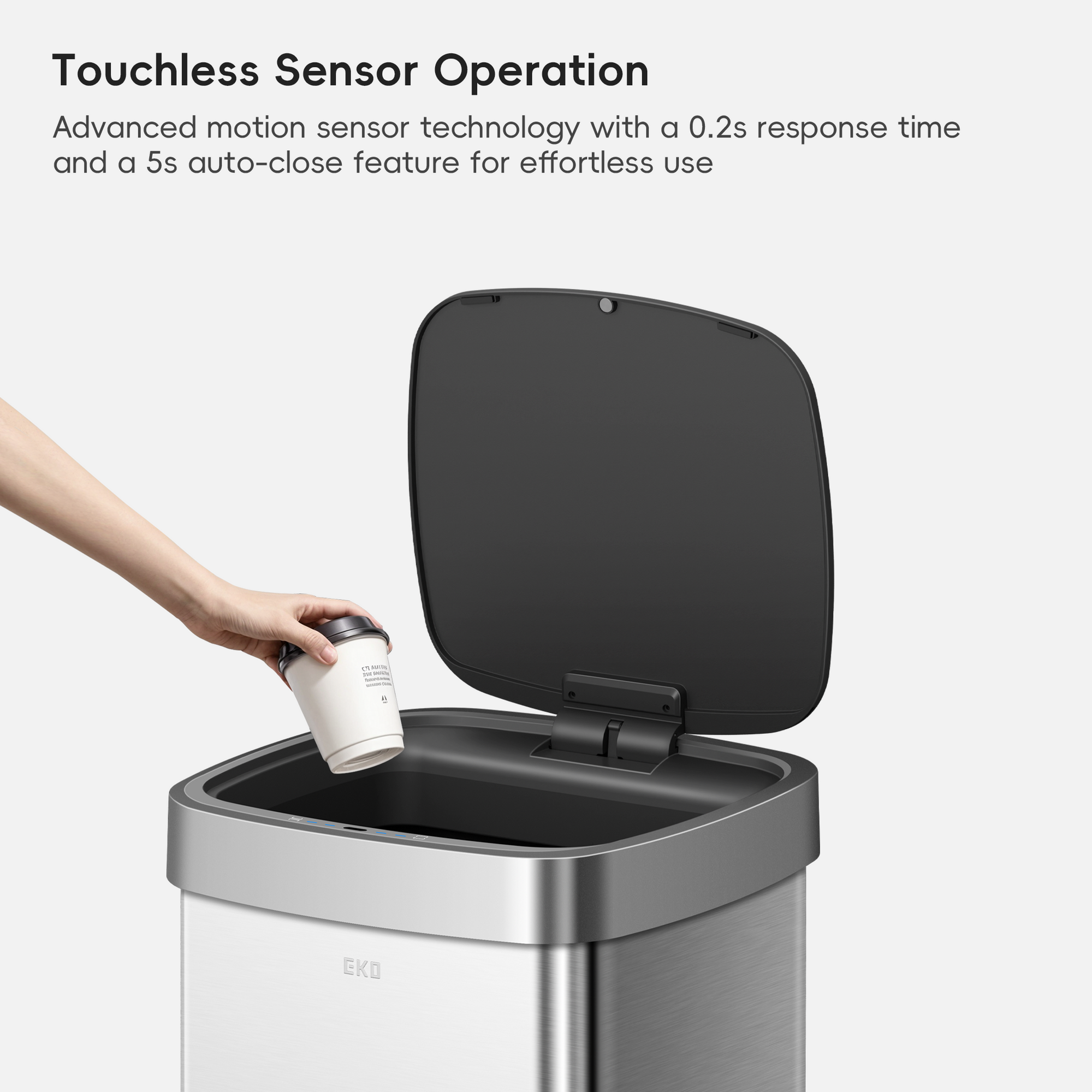 Ecosmart 80L / 21 Gal Motion Sensor Tall and Large Kitchen Trash Ecosmart 80L / 21 Gal Motion Sensor Tall and Large Kitchen Trash