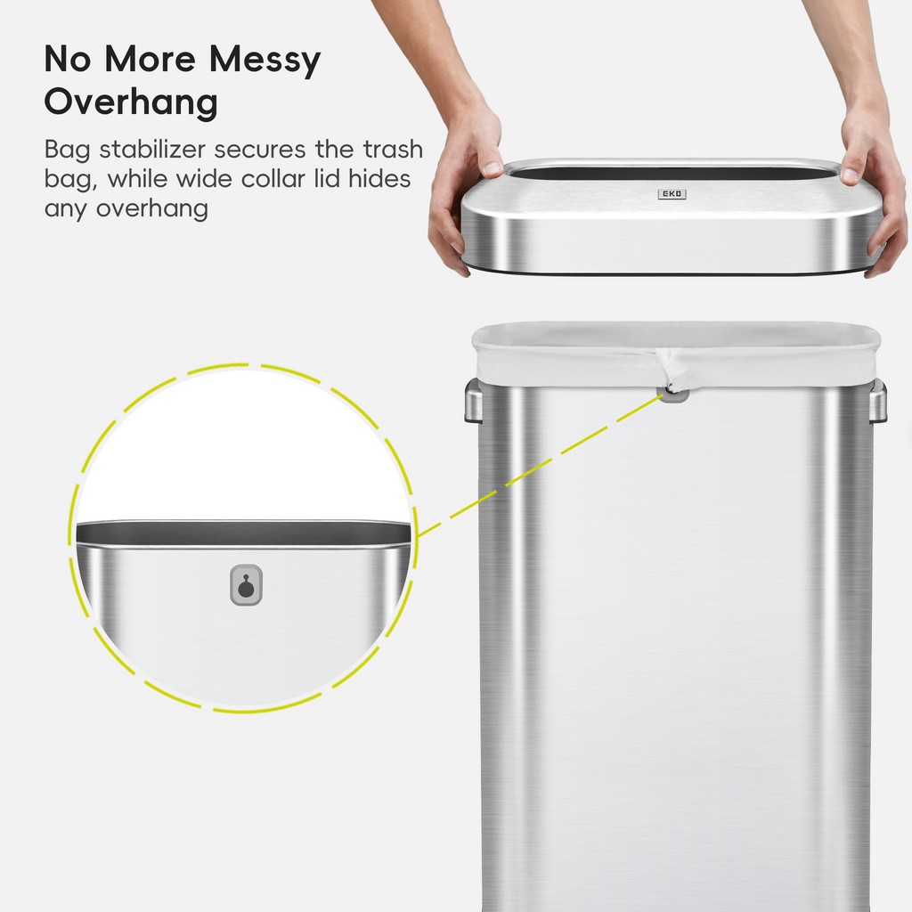 Urban Slim Open Top Trash Can