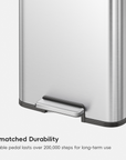 Madison Step Can with Liner – 50Liter / 13.2 Gallon – Stainless Steel