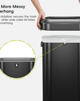 Urban Slim Open Top Can Commercial Grade - 90L / 23.7 Gal-Matte Black