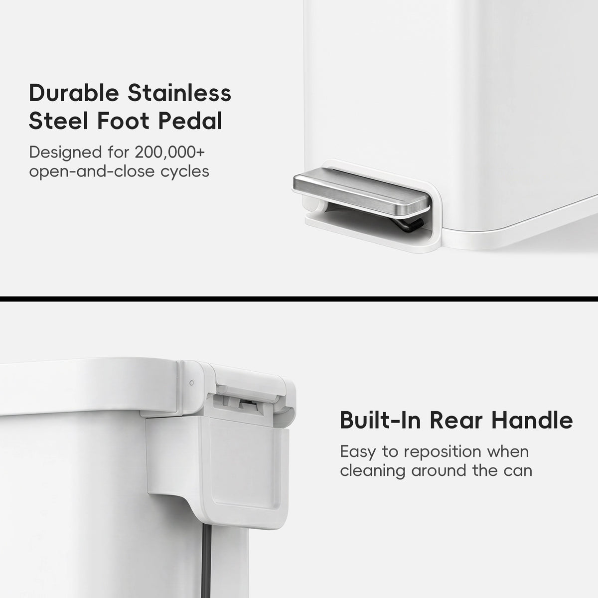 Hudson Slim Step Trash Can, 50 L