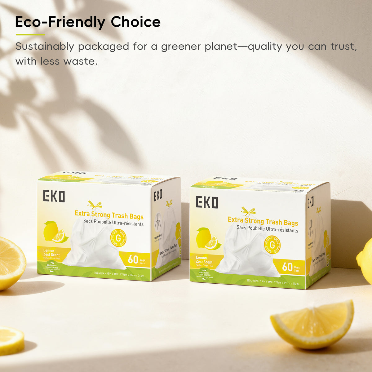 Code G Easy-Dispense Roll Trash Bags, 50-90 L / 13.2-23.8 Gal