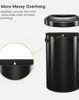 Urban Semi-Round Open Top Can Commercial Grade – 60L / 16 Gal-Matte Black