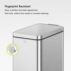 EKO Stella 6 L/1.6 Gal Small Bathroom Step Trash Can - Stainless Steel – Fingerprint Resistant