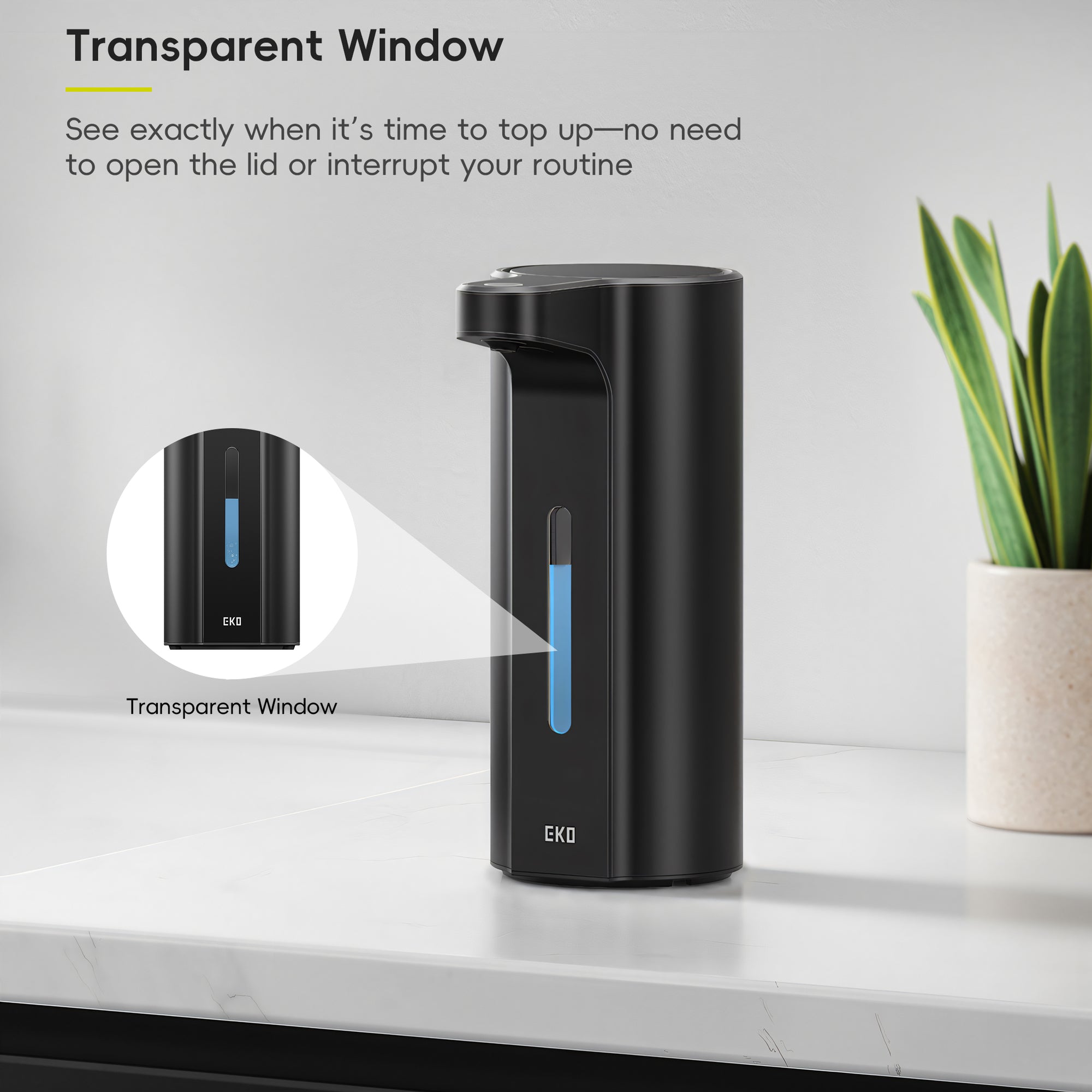 Aroma Pro 13.5 fl oz Touchless Automatic Liquid Soap Dispenser-Matte Black