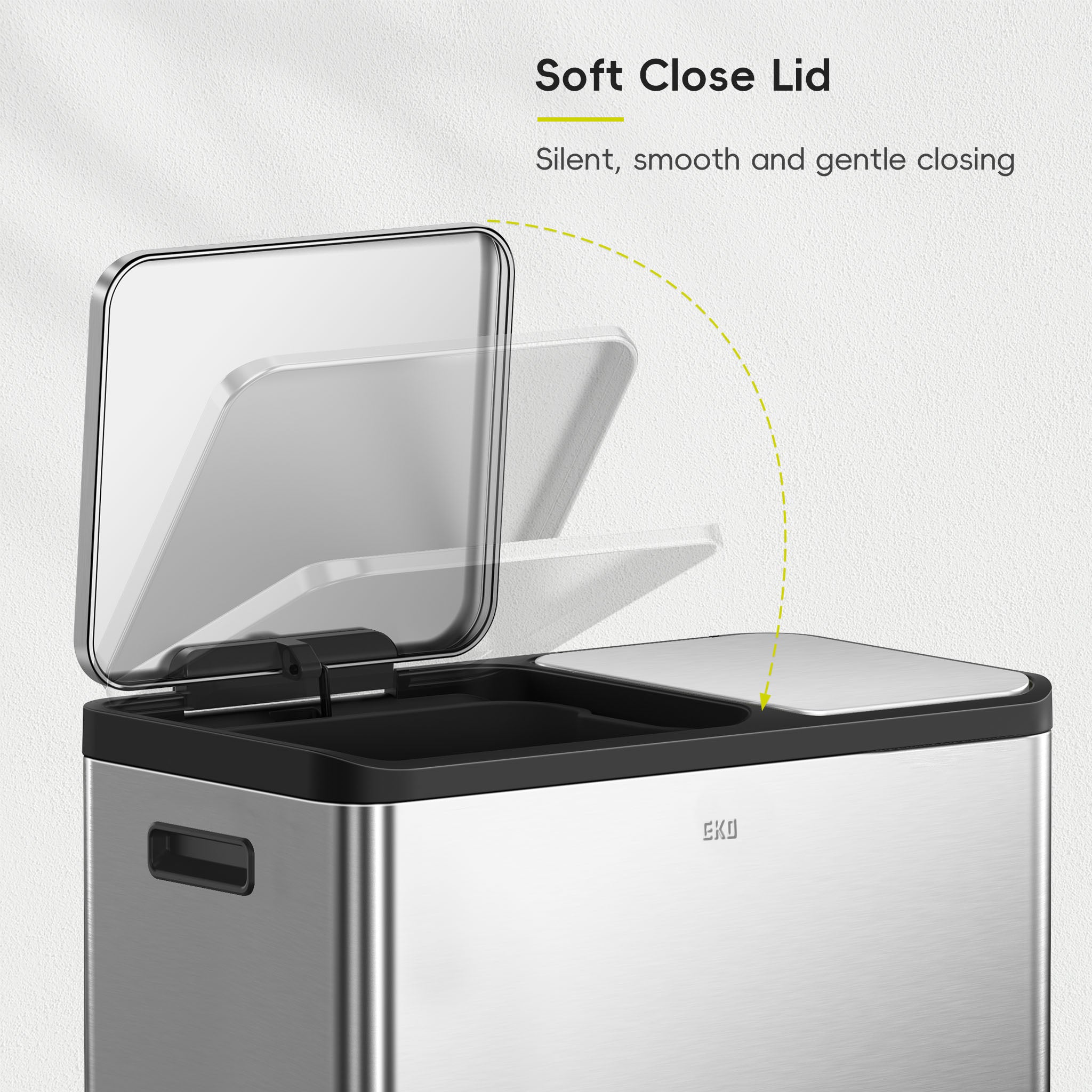 EcoCasa Step Recycling Can - Dual Compartment 30L+20L – Home by EKO