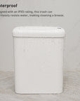 Morandi Slim Bathroom Trash Can - 10L /2.6 Gallon - White