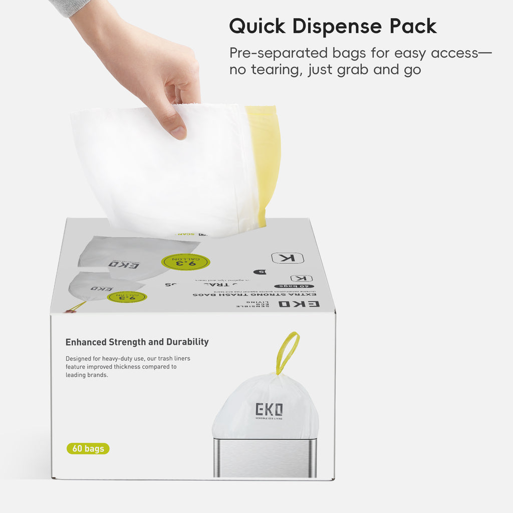 Code K Easy-Dispense Roll Trash Bags, 30-35 L / 7.9-9.3 Gal