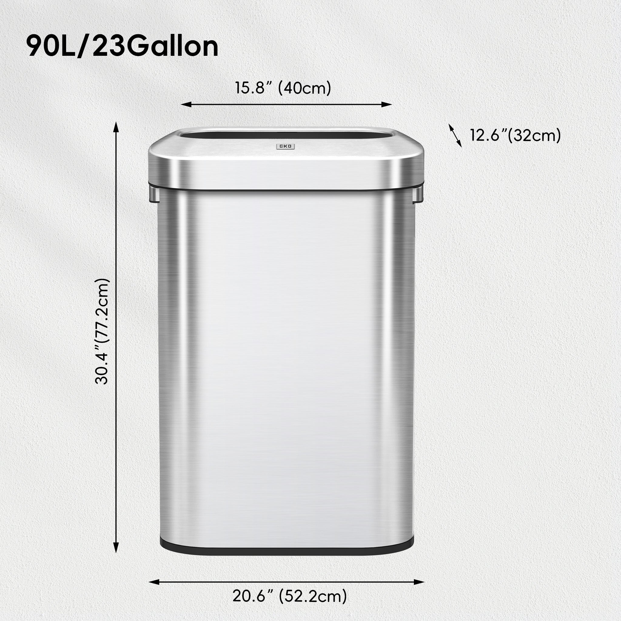 Urban Slim Open Top Can Commercial Grade - 90L / 23.7 Gal