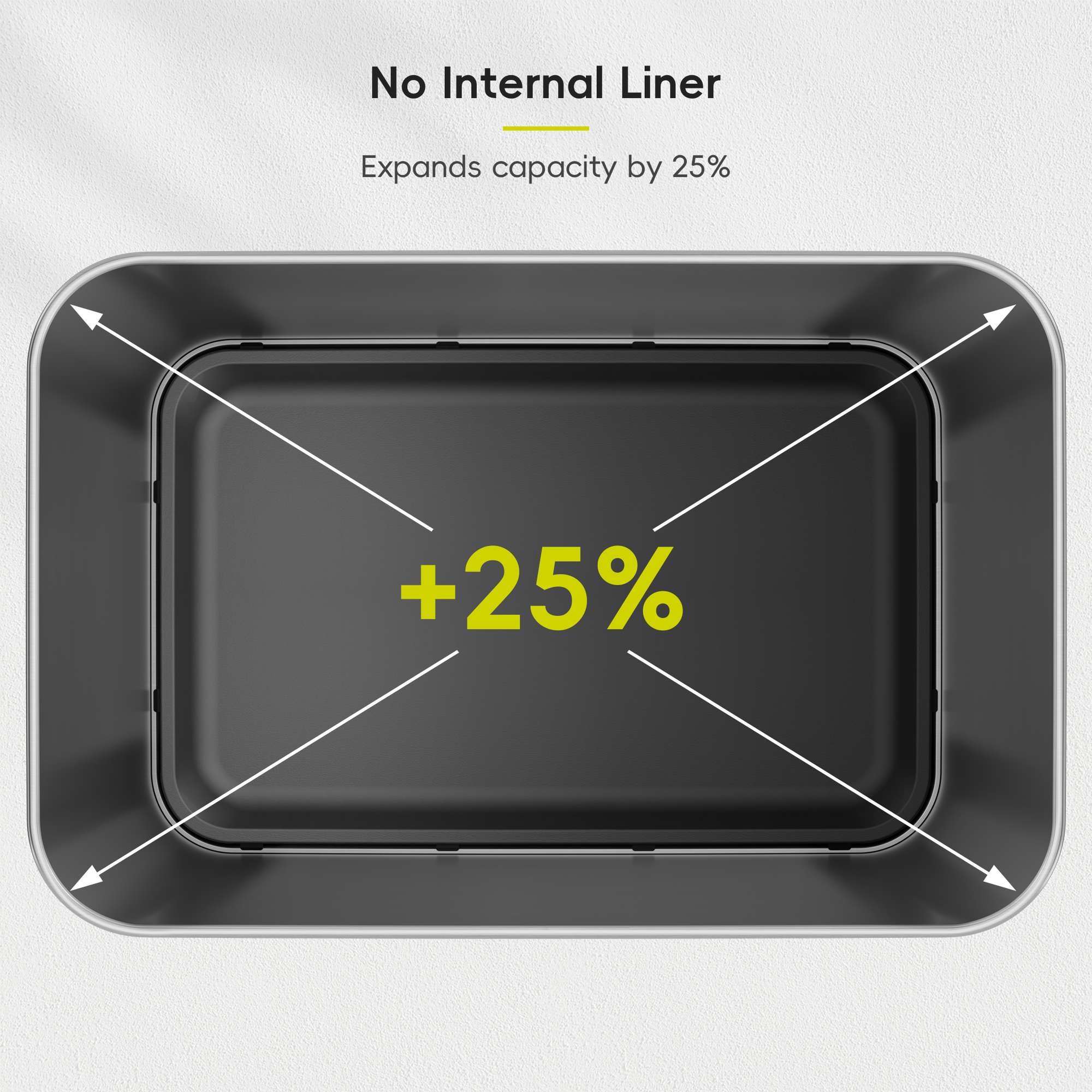 Deluxe Mirage-T Stainless Steel Motion Sensor Can - 50 Liter / 13.2 Gallon