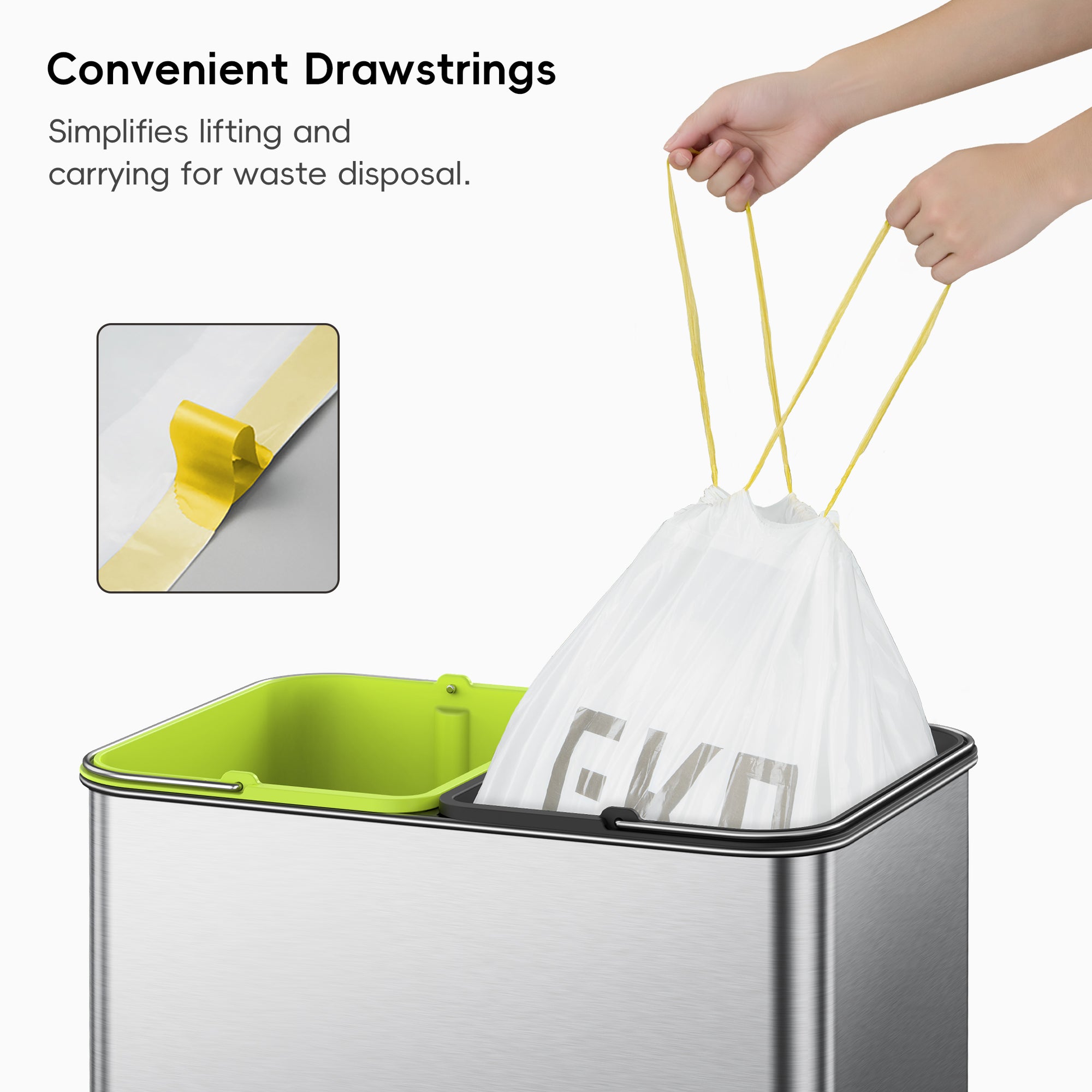 Code K -9.3 Gallon Easy-Dispense Roll Trash Bag - 110 Count