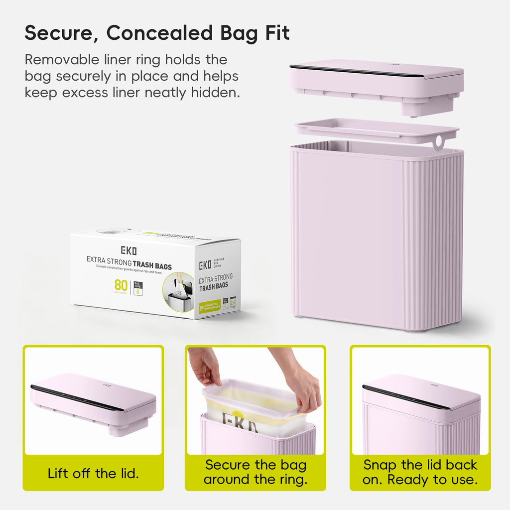 Brio Compact Motion Sensor Trash Can, 10 L