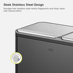 EcoCasa Dual Compartment Step Recycling Can, 30+20 L