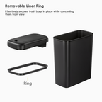 Morandi Slim Bathroom Trash Can, 10 L