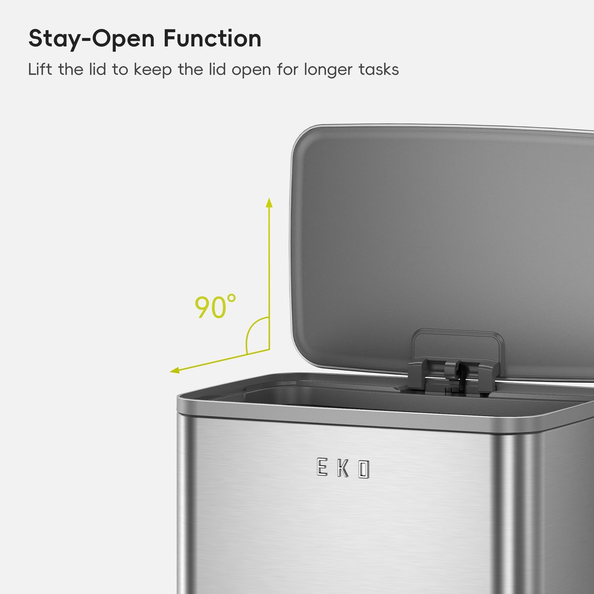 Marina  50 Liter / 13 Gallon Matte Stainless Steel Step Trash Can