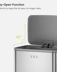 Marina  50 Liter / 13 Gallon Matte Stainless Steel Step Trash Can