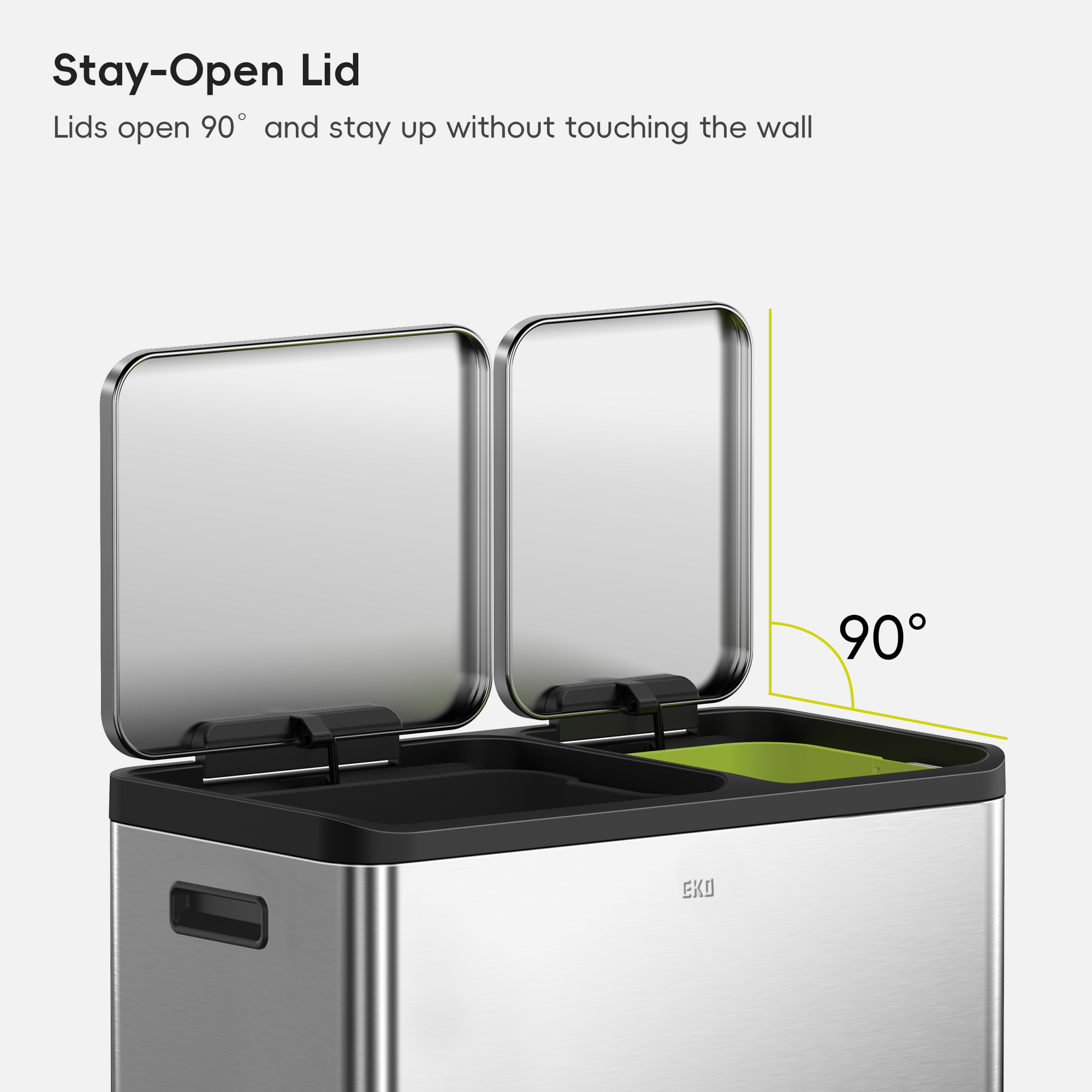 EcoCasa Step Recycling Can - Dual Compartment 30L+20L