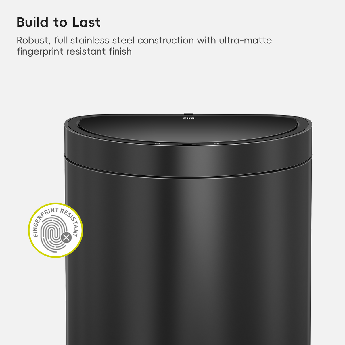 Mirage Semi-Round Motion Sensor Trash Can, 47 L