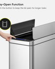 Deluxe Phantom Motion Sensor Trash Can Stainless Steel 45 L / 11.9 Gal