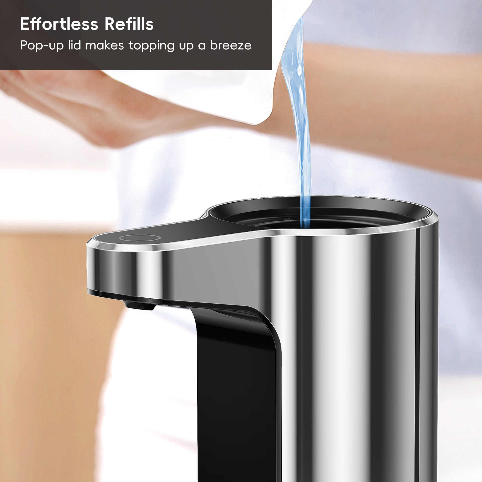 バス・洗面所用品 EKO Aroma Smart Soap Dispenser 250ml Aroma Smart Liquid Soap Dispenser - Chrome Metallic – Home
