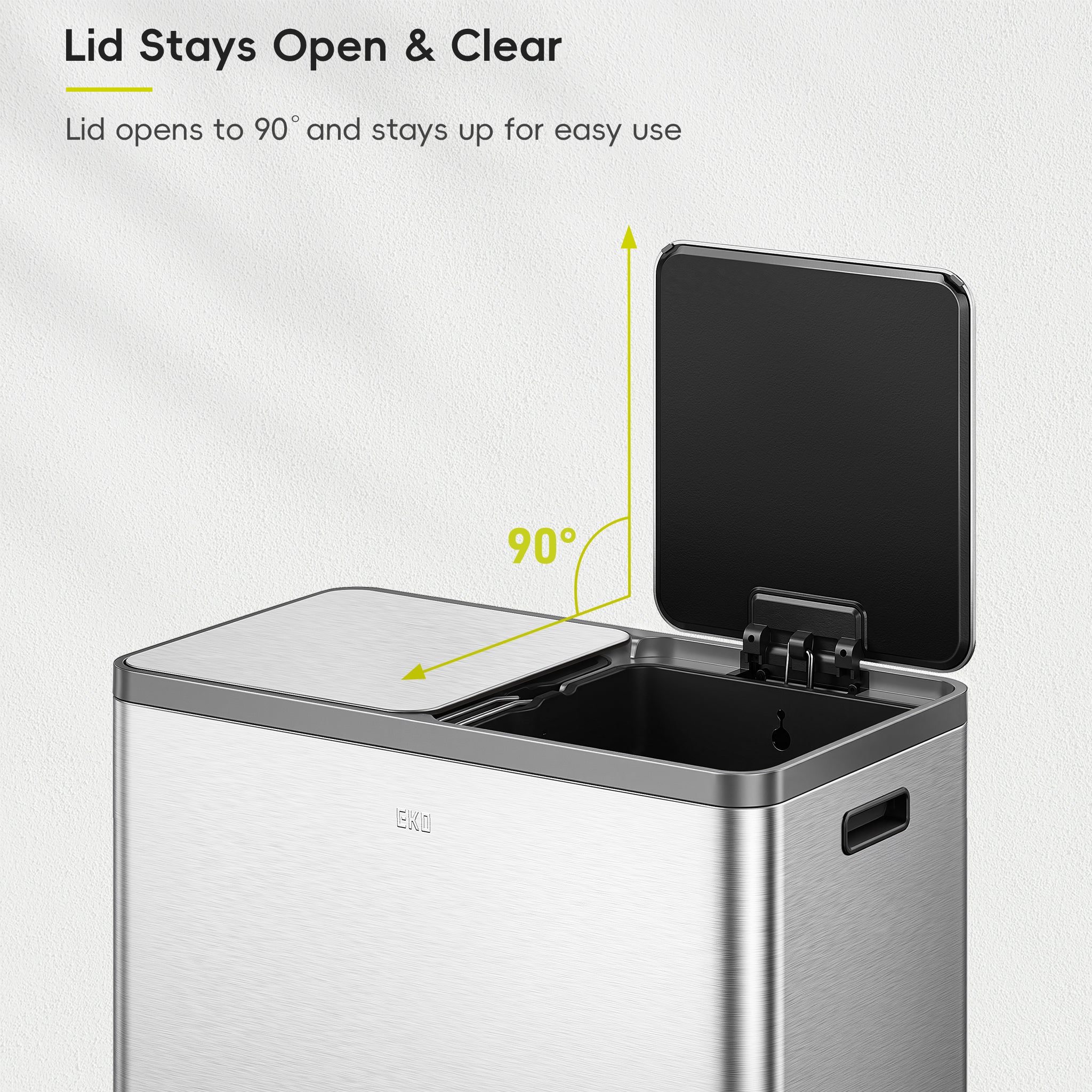 EcoCasa Plus 2 x 10.6 Gal Dual Recycling Trash Can for Kitchen