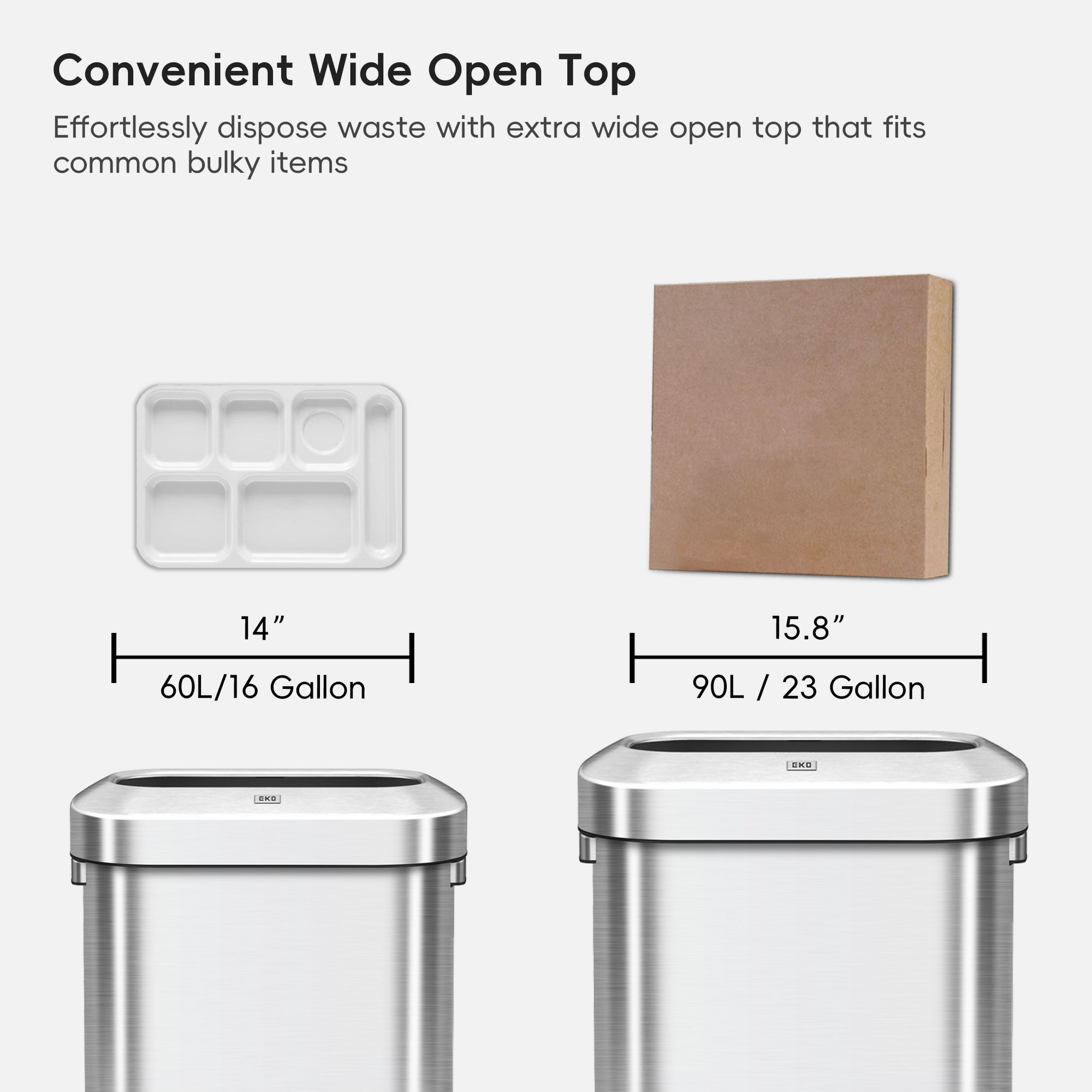 Urban Slim Open Top Can Commercial Grade - 90L / 23.7 Gal