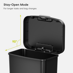 EKO 45L / 12 Gal Pet-Lock Kitchen Trash Can with Lid