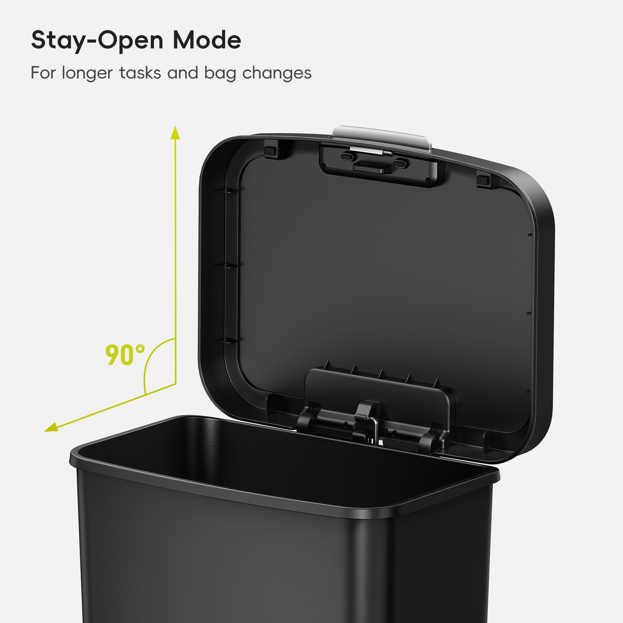 EKO 45L / 12 Gal Pet-Lock Kitchen Trash Can with Lid
