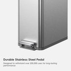 X-Wing 50L / 13.2 Gallon Slim Step Trash Can with Dual Wing Lid