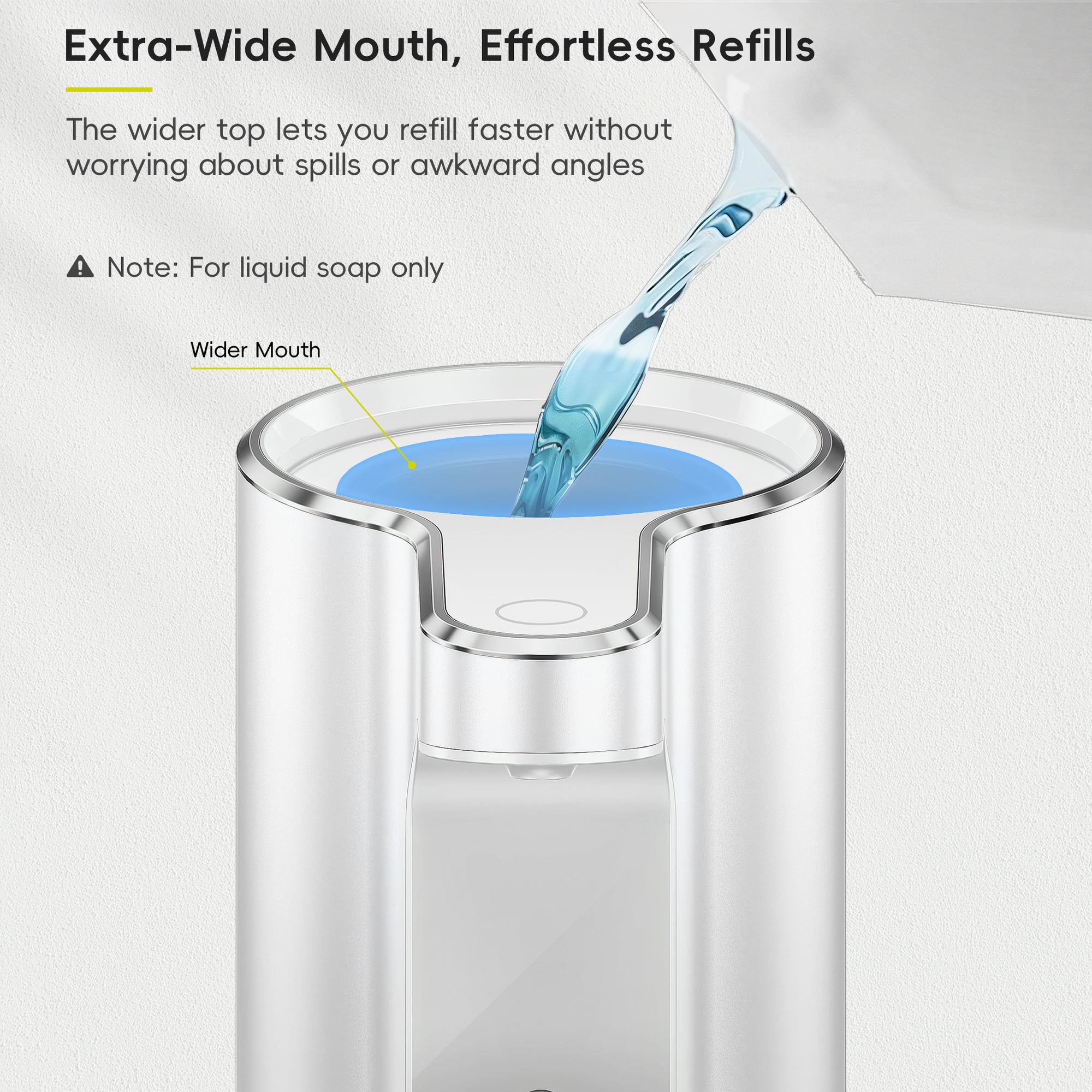 Aroma Pro 13.5 fl oz Touchless Automatic Liquid Soap Dispenser-Matte White