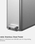 X-Wing 50L / 13.2 Gallon Slim Step Trash Can with Dual Wing Lid