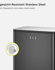 Marina  50 Liter / 13 Gallon Matte Black Step Trash Can
