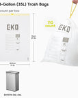 Code K -9.3 Gallon Easy-Dispense Roll Trash Bag - 110 Count