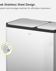 EcoCasa Step Recycling Can - Dual Compartment 30L+20L