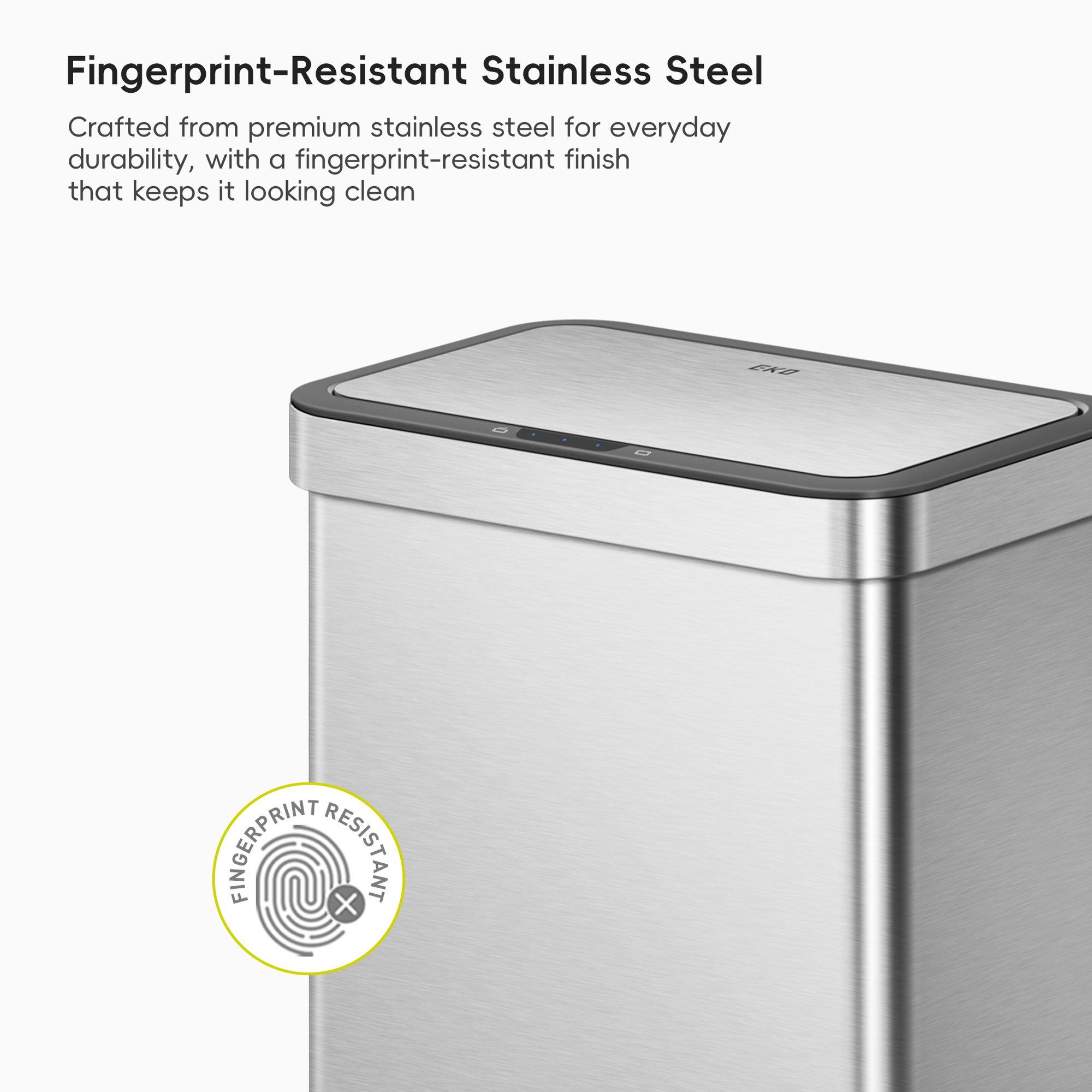 Econova 30L+30L Dual Compartment Motion Sensor Trash Can