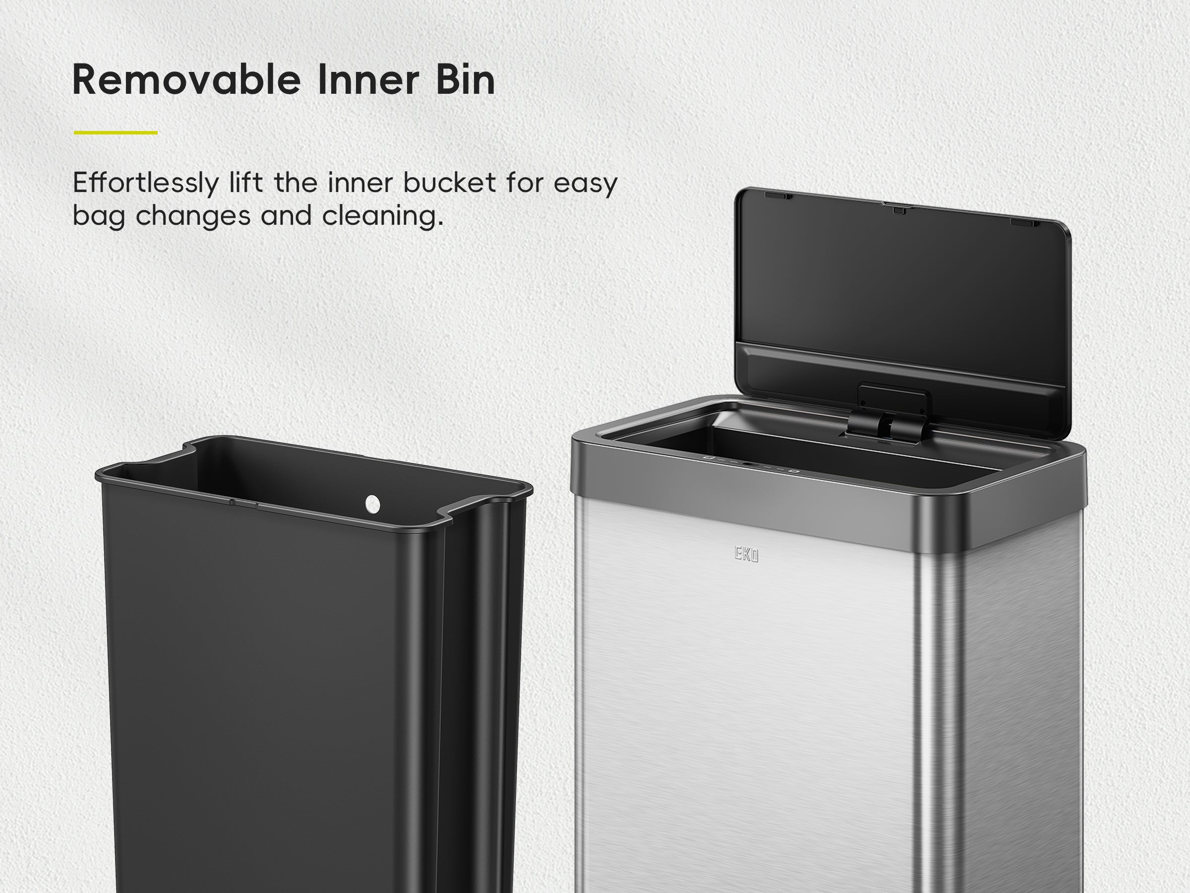 m＆c.77です。 Mirage-X Sensor Can with Liner – 47L - Stainless Steel – Home by EKO
