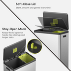 EcoCasa II Dual Compartment Step Recycling Can with Liners