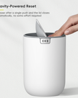 Fandy Table Bin with Swing-Top Lid - White 2.2L / 0.58 Gal