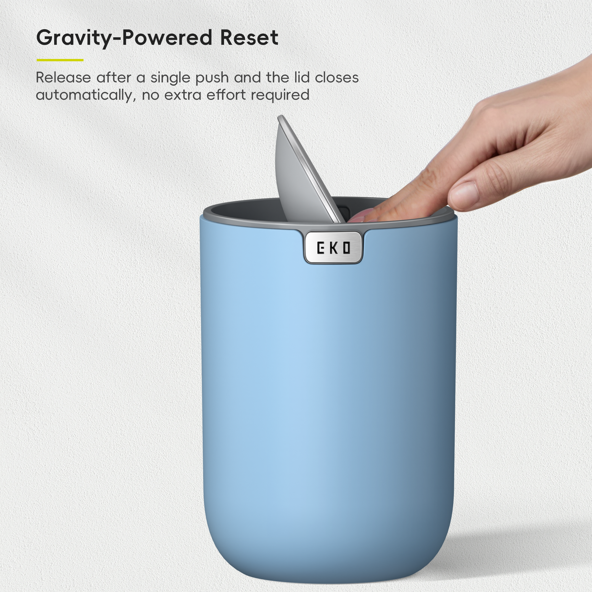 Fandy Table Bin with Swing-Top Lid - Blue 2.2L / 0.58 Gal
