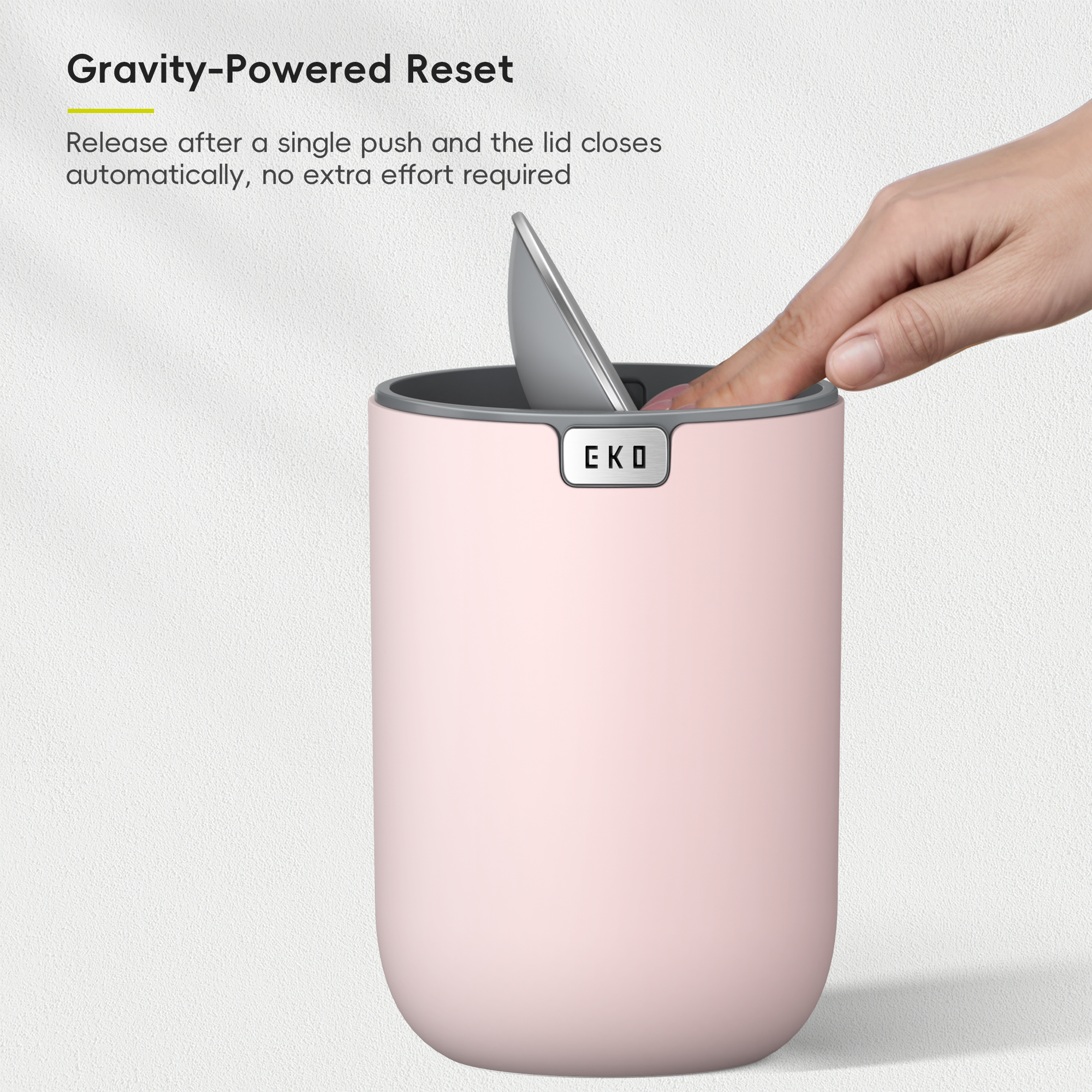 Fandy Table Bin with Swing-Top Lid - Pink 2.2L / 0.58 Gal