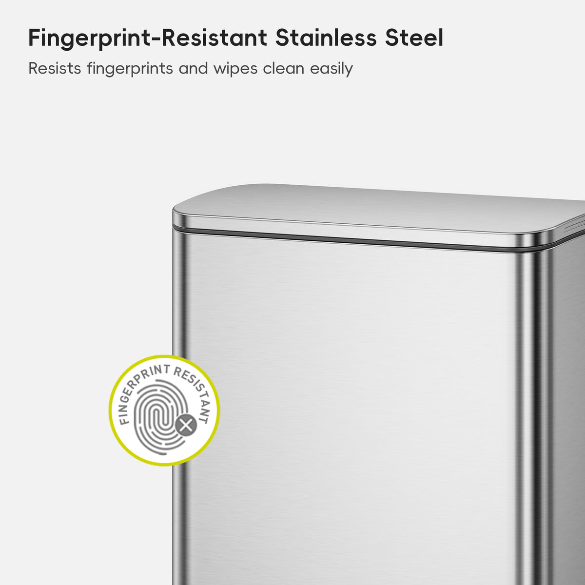 Neo-Cube 50 Liter / 13 Gallon Stainless Steel Step Trash Can