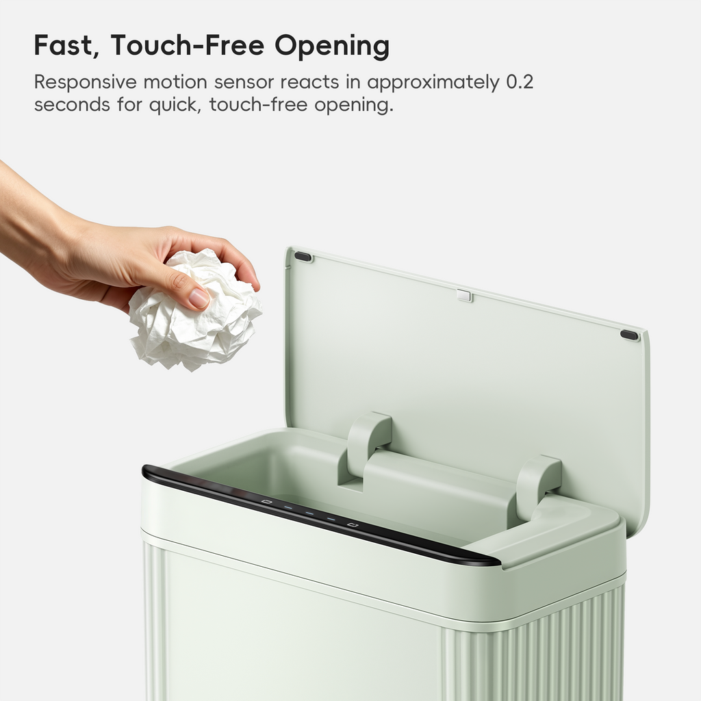 Brio Compact Motion Sensor Trash Can, 10 L