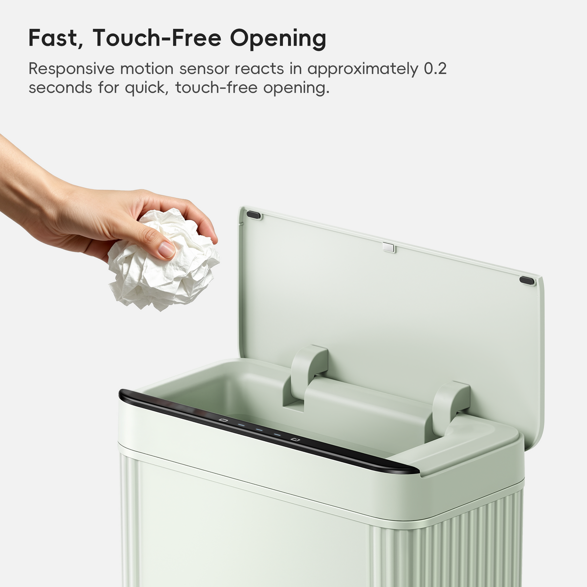 Brio Compact Motion Sensor Trash Can, 10 L