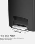 Hana Select 50L / 13 Gallon Plastic Resin Step Kitchen Trash Can - Black