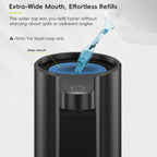 EKO Aroma Pro 13.5 fl oz Touchless Automatic Liquid Soap Dispenser-Matte Black – Extra-Wide Mouth, Effortless Refills