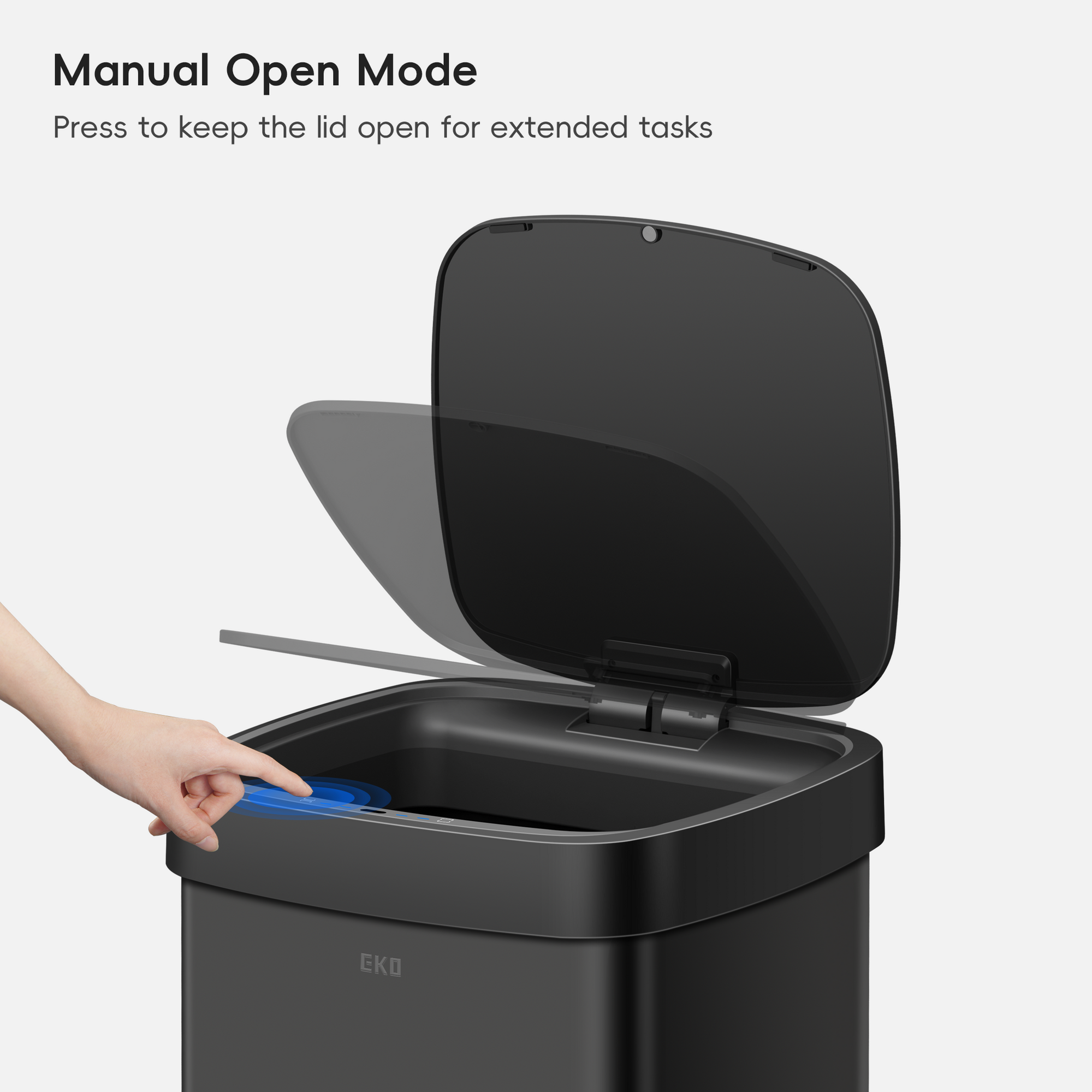 EcoSmart 80L / 21 Gallon Motion Sensor Trash Can -Matte Black