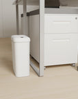 Morandi Slim Bathroom Trash Can - 10L /2.6 Gallon - White